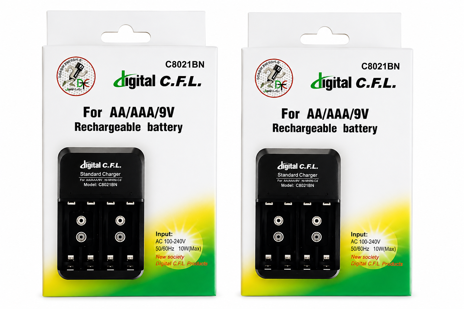 شارژر باطری Digital C.F.L C8021BN | قلم و نیم قلم | 4 تایی
