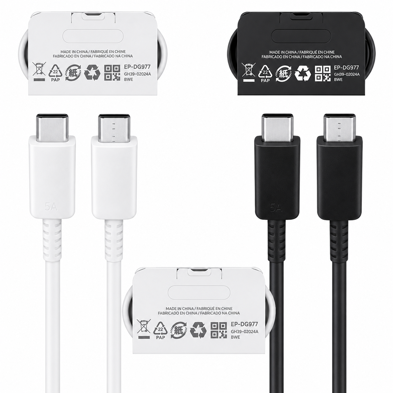 کابل 1 متر شارژر و دیتا Samsung DN975 C2 / نوع USB-C/USB-C / فست 5A