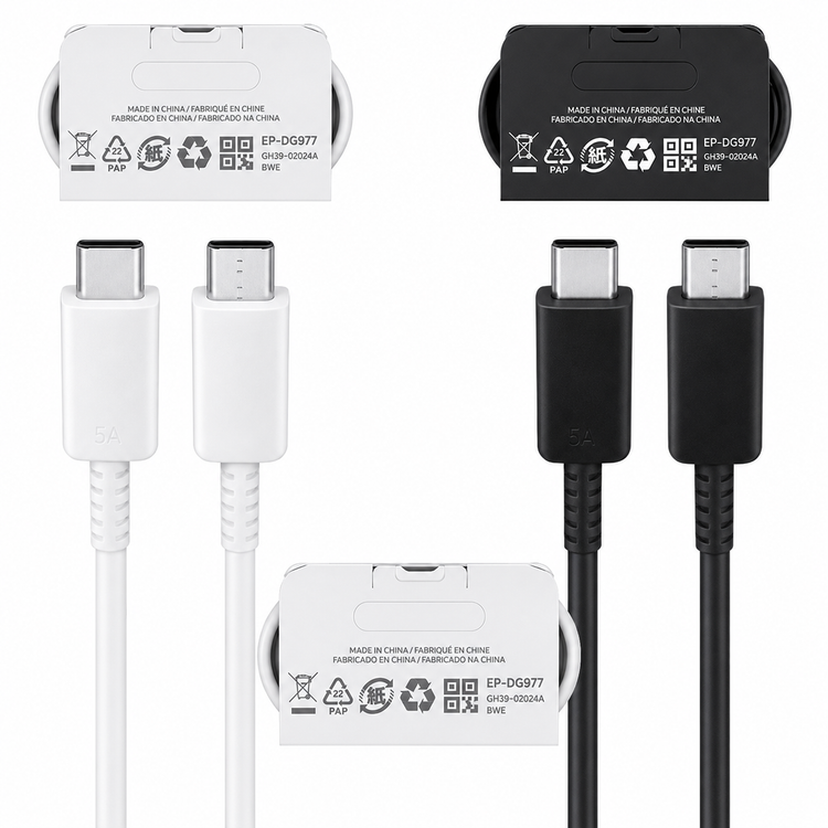 کابل 1 متر شارژر و دیتا Samsung DN975 C2 / نوع USB-C/USB-C / فست 5A