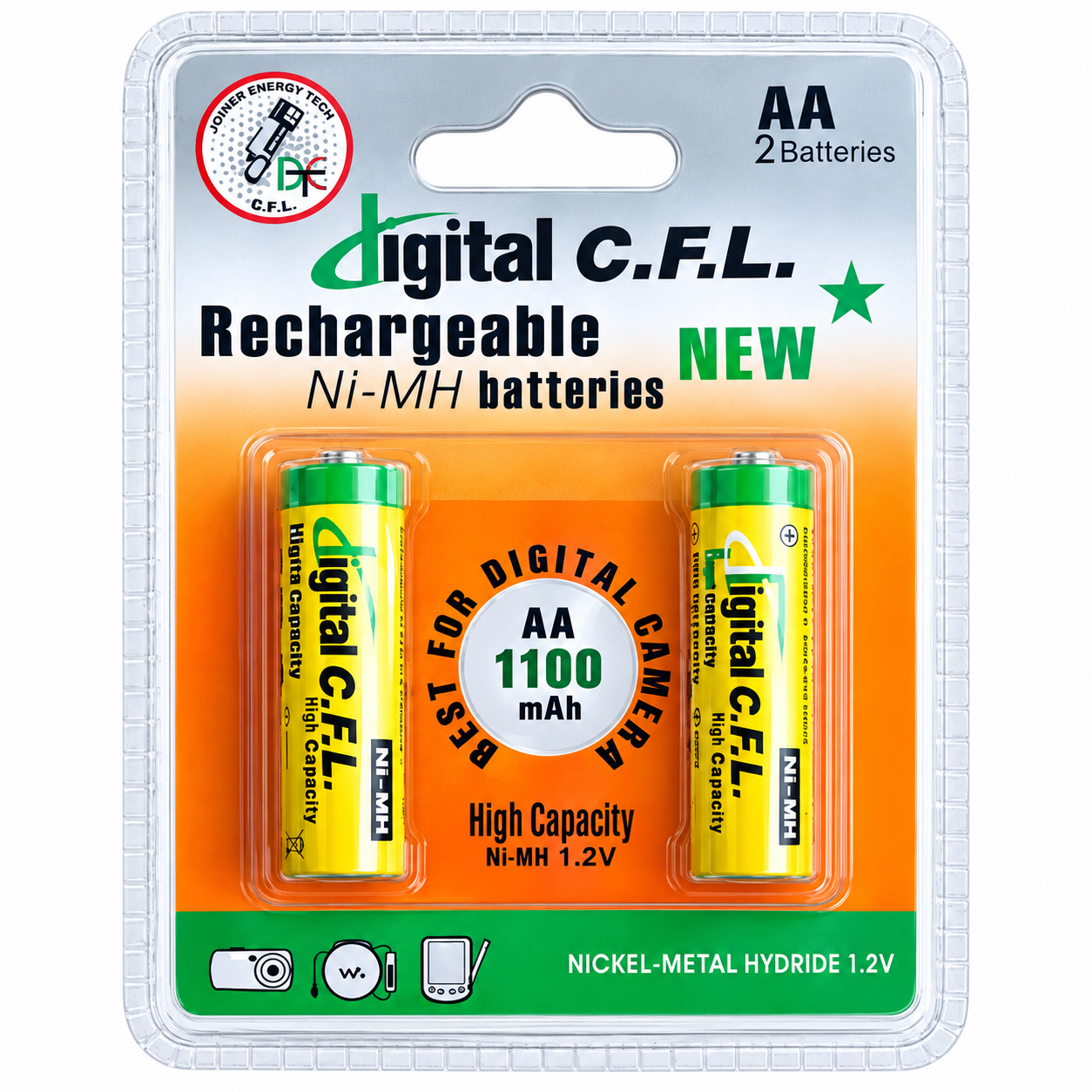 باطری قابل شارژ DIGITAL CFL قلم 1100MAH