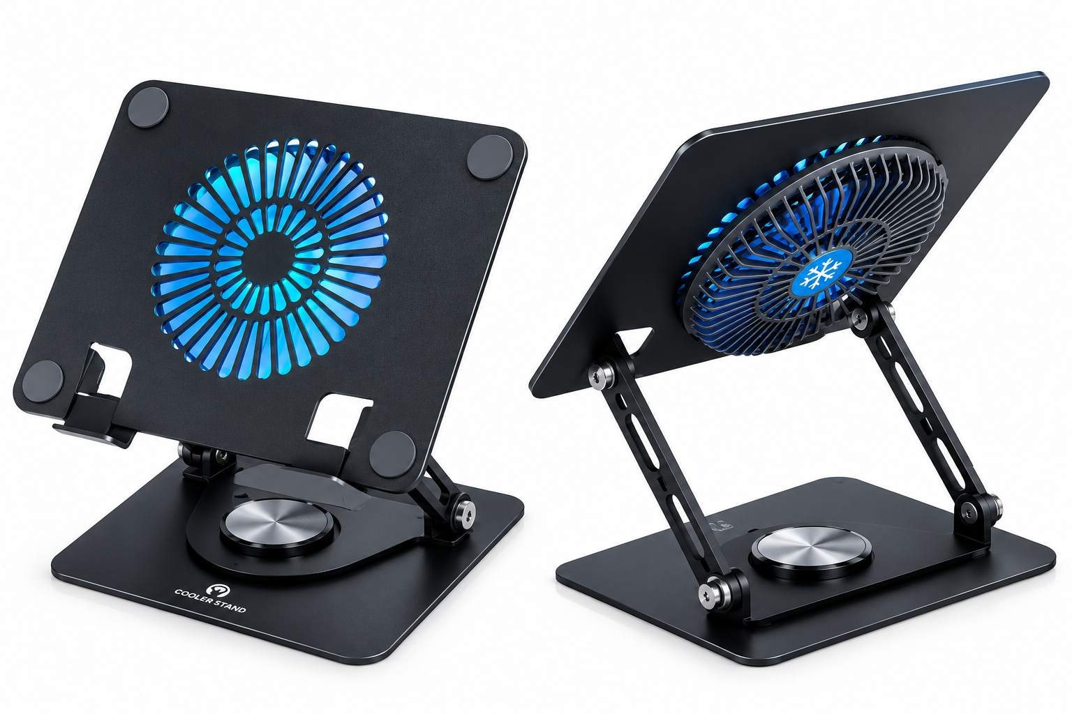 استند و فن خنک کننده MIKUSO LS-080 تک فن | فلزی | 360 درجه | RGB