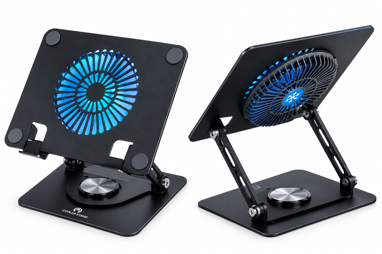 استند و فن خنک کننده MIKUSO LS-080 تک فن | فلزی | 360 درجه | RGB