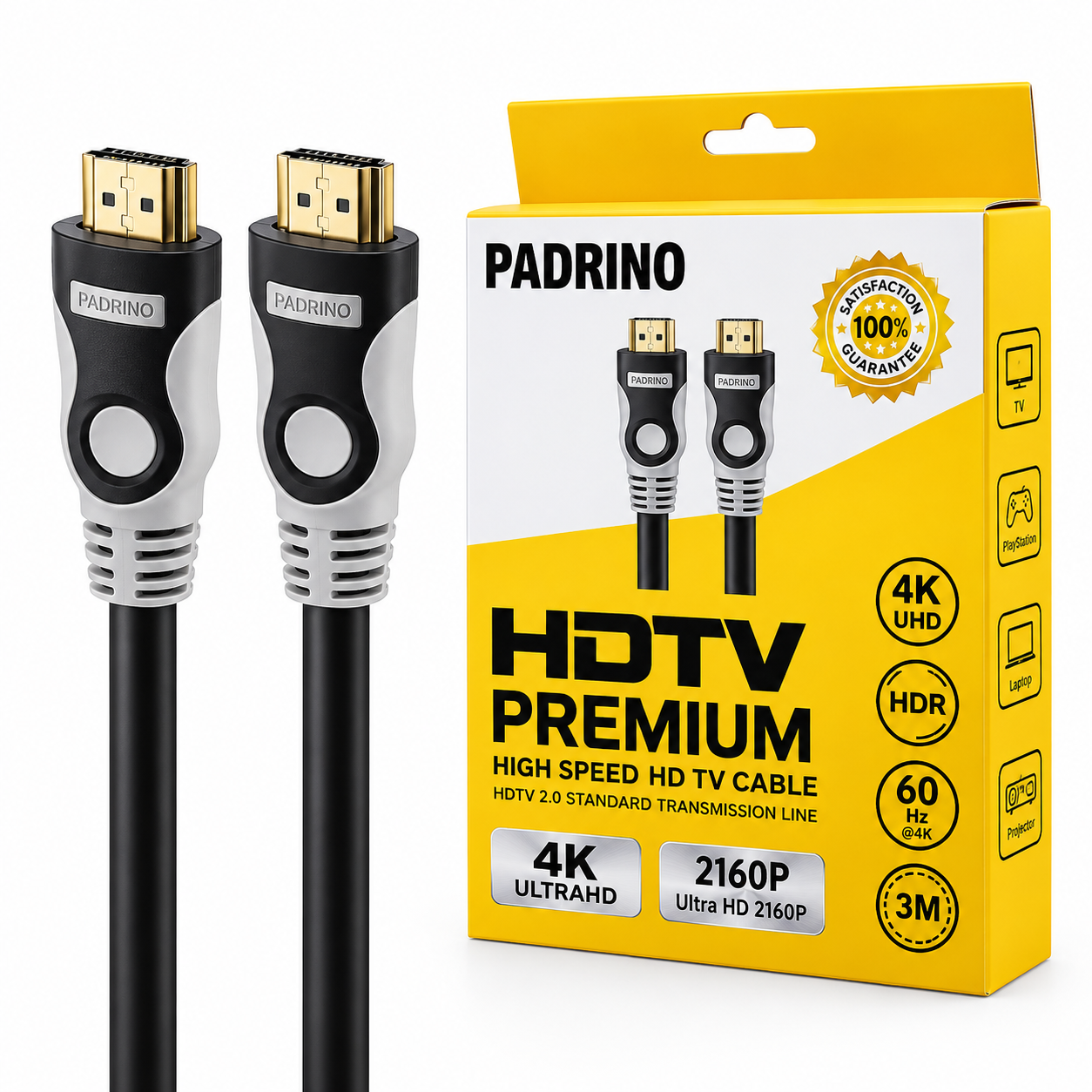 کابل 1.5 متر HDMI | پشتیبانی 4K | مارک PADRINo
